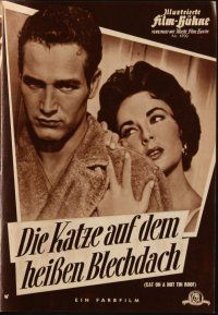 6m215 CAT ON A HOT TIN ROOF German program '59 different images of Elizabeth Taylor & Paul Newman!