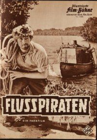 6m218 DAVY CROCKETT & THE RIVER PIRATES Film Buhne German program '57 Disney, Fess Parker, different