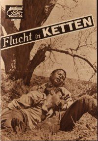 6m219 DEFIANT ONES German program '58 different images of escaped cons Tony Curtis & Sidney Poitier