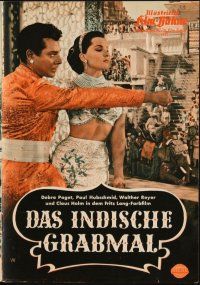 6m235 INDIAN TOMB German program '59 Fritz Lang, different images of sexy Debra Paget
