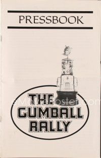 6m378 GUMBALL RALLY pressbook '76 Michael Sarrazin, wacky car racing around the world!