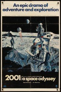 6p001 2001: A SPACE ODYSSEY style B 70mm style 1sh '68 Kubrick, art of astronauts by Bob McCall