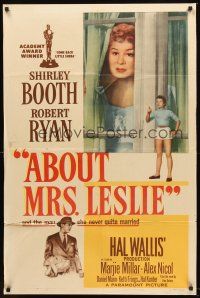 6p015 ABOUT MRS. LESLIE 1sh '54 Shirley Booth, Robert Ryan, the man she never quite married!