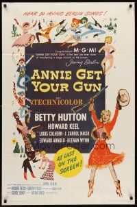 6p046 ANNIE GET YOUR GUN 1sh R62 Betty Hutton as the greatest sharpshooter, Howard Keel