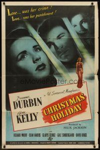 6p171 CHRISTMAS HOLIDAY style C 1sh '44 Deanna Durbin is lovely, flaming, brilliant, and dramatic!