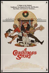 6p172 CHRISTMAS STORY 1sh '83 best classic Christmas movie, great art by Robert Tanenbaum!