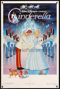 6p174 CINDERELLA 1sh R87 Walt Disney classic romantic musical fantasy cartoon!