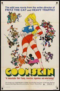 6p197 COONSKIN style B 1sh '75 Ralph Bakshi directed R-rated cartoon, This is it folks!