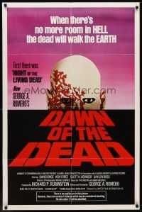 6p213 DAWN OF THE DEAD 1sh '79 George Romero, no more room in HELL for the dead!