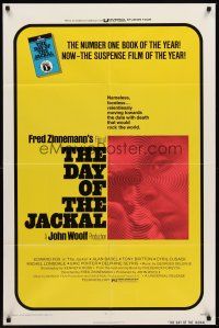 6p216 DAY OF THE JACKAL 1sh '73 Fred Zinnemann assassination classic, master killer Edward Fox!
