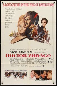6p249 DOCTOR ZHIVAGO 1sh R71 Omar Sharif, Julie Christie, David Lean English epic, Terpning art!