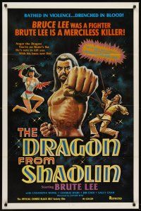 6p264 DRAGON FROM SHAOLIN 1sh '70s Brute Lee's sure to kill you with his buzz saw fist!