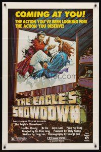 6p277 EAGLE'S SHOWDOWN 1sh '70s cool art, the action you've been looking for that you deserve!