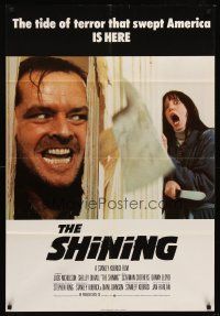 6p790 SHINING English 1sh '80 Stephen King & Stanley Kubrick horror masterpiece!
