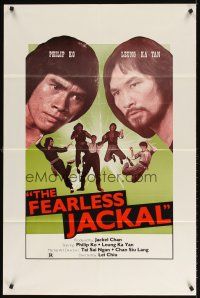 6p312 FEARLESS JACKAL 1sh '82 Philip Ko & Leung Ka Yan in kung fu martial arts action!