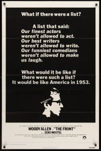 6p347 FRONT int'l 1sh '76 Woody Allen, Martin Ritt, 1950s Communist Scare blacklist!