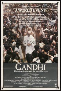 6p353 GANDHI 1sh '82 Ben Kingsley as The Mahatma, directed by Richard Attenborough!