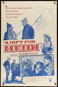 6p364 GIFT FOR HEIDI 1sh '62 George Templeton, Sandy Descher in title role, Doughlas Fowley!