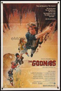 6p378 GOONIES 1sh '85 Josh Brolin, teen adventure classic, Drew Struzan art!