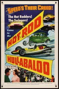 6p432 HOT ROD HULLABALOO 1sh '66 speed's their creed, the Jet-Age crowd - they're with it!