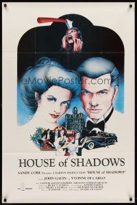 6p436 HOUSE OF SHADOWS 1sh '76 La Casa De Las Sombras, John Gavin, Yvonne Di Carlo!