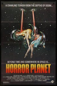 6p457 INSEMINOID 1sh R82 Horror Planet, really wild sci-fi image of sexy girls in monster hand!