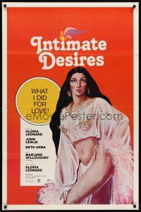 6p459 INTIMATE DESIRES 1sh '78 art of sexy star & director Gloria Leonard!