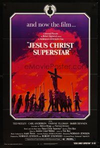 6p470 JESUS CHRIST SUPERSTAR 1sh '73 Ted Neeley, Andrew Lloyd Webber religious musical