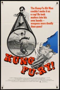 6p492 KUNG FU-RY 1sh '75 The Kung-Fu hit man couldn't make it as a cop!