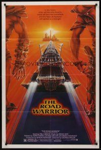 6p549 MAD MAX 2: THE ROAD WARRIOR 1sh '82 Mel Gibson returns as Mad Max, art by Commander!