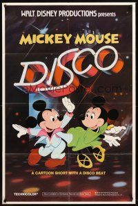 6p577 MICKEY MOUSE DISCO 1sh '80 Disney cartoon short with a disco beat!