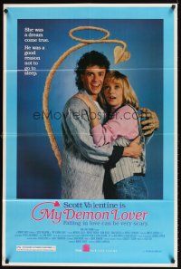 6p593 MY DEMON LOVER 1sh '87 Scott Valentine, Michele Little, falling in love can be scary!