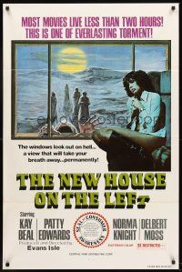 6p612 NEW HOUSE ON THE LEFT 1sh '75 Lado's L'Ultimo treno dell notte, creepy artwork!