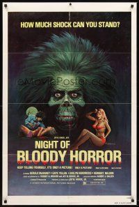 6p615 NIGHT OF BLOODY HORROR 1sh R79 blood psycho goes berserk, how much shock can you stand!