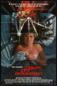 6p620 NIGHTMARE ON ELM STREET 1sh '84 Wes Craven classic, awesome Matthew horror art!
