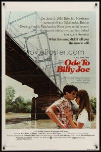 6p631 ODE TO BILLY JOE 1sh '76 Robby Benson & Glynnis O'Connor, movie based on Bobbie Gentry song!