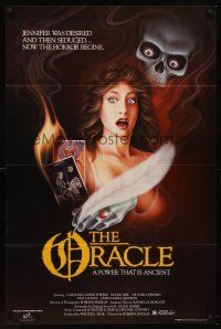 6p647 ORACLE video 1sh '85 Roberta Findlay, sexy horror art by Jerry Lofaro!