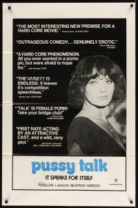 6p697 PUSSY TALK 1sh '75 Penelope Lamour, Beatrice Harnois, it speaks for itself!