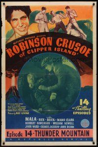 6p739 ROBINSON CRUSOE OF CLIPPER ISLAND chapter 14 1sh '36 Mack & Wright serial, Thunder Mountain!