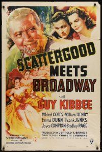 6p766 SCATTERGOOD MEETS BROADWAY style A 1sh '41 Guy Kibbee & Mildred Coles + sexy dancers!