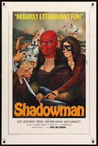 6p782 SHADOWMAN 1sh '75 Nuits rouges, art from wacky Georges Franju mystery!