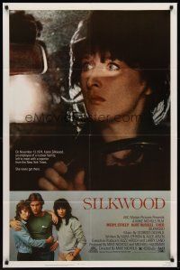 6p795 SILKWOOD 1sh '83 Meryl Streep, Cher, Kurt Russell, directed by Mike Nichols!