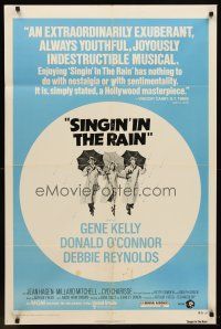 6p799 SINGIN' IN THE RAIN 1sh R75 Gene Kelly, Donald O'Connor, Debbie Reynolds, classic musical!