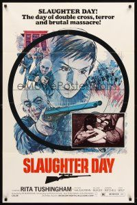 6p803 SITUATION 1sh '74 Rita Tushingham, Michael Hausserman, creepy violent art, Slaughter Day!