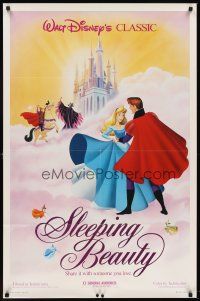6p811 SLEEPING BEAUTY 1sh R86 Walt Disney cartoon fairy tale fantasy classic!