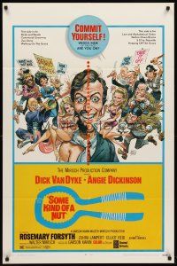 6p822 SOME KIND OF A NUT 1sh '69 zany Jack Davis art of half-bearded Dick Van Dyke!