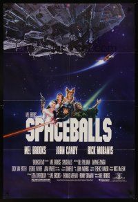 6p835 SPACEBALLS 1sh '87 best Mel Brooks sci-fi Star Wars spoof, John Candy, Pullman, Moranis