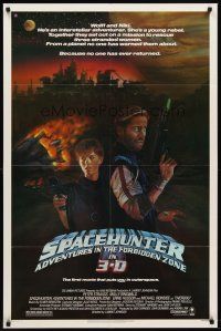 6p836 SPACEHUNTER ADVENTURES IN THE FORBIDDEN ZONE 1sh '83 art of Molly Ringwald, Peter Strauss!