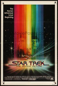 6p849 STAR TREK 1sh '79 Peak art of William Shatner, Leonard Nimoy & Persis Khambatta!