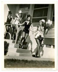 6r117 BROADWAY candid 8x10 still '42 wonderful image of 5 sexy chorus girls outside studio!